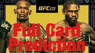 UFC 276 Adesanya Vs Cannonier Early Full Card Prediction