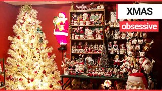 Xmas Lover who Has Splashed $10K on Decorations Keeps 1 Room Dedicated to Santa open 24/7