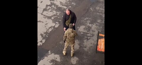 Ukraine military tries to drag man to the front and finds out...