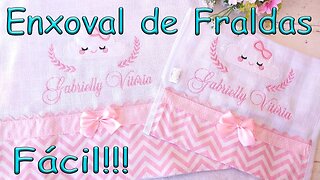 Como Fazer Fraldas de Bebê. Enxoval de fraldas completo Fácil!