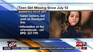 Teen girl missing since July 13