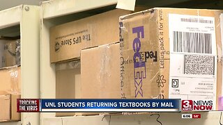 UNL students returning textbooks by mail