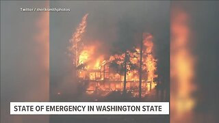 State of emergency declared in Washington state with three wildfires forcing thousands to evacuate