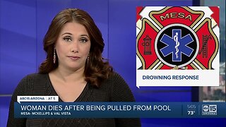 Woman dies after being pulled from Mesa pool near McKellips and Val Vista