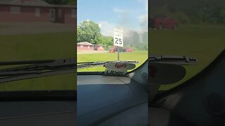 Pulling up to trailer fire