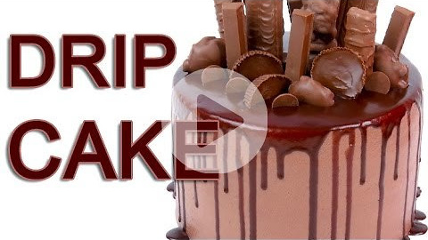 How-To Make A Melted Peanut Butter & CHOCOLATE BAR Drip Cake