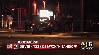Three children, one woman hurt in hit-and-run crash near 71st Ave and Indian School