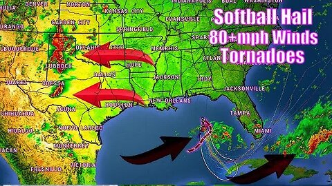 This Storm is Bringing Softball Hail, 80+mph Winds & Tornadoes!