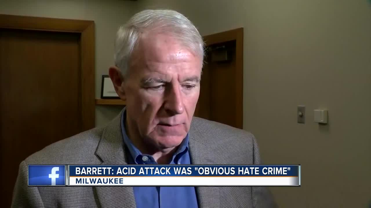 Mayor Tom Barrett speaks about Friday's Acid Attack