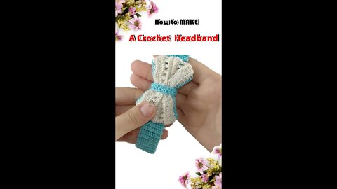 How To Crochet Headband With Bow #shorts
