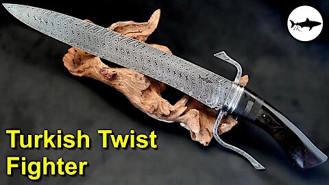 Forging a Turkish twist damascus fighting knife