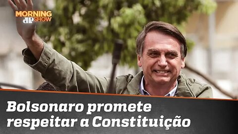 Agora eleito, Bolsonaro promete defender as liberdades e a Constituição