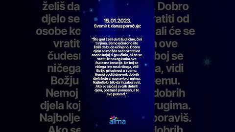 Poruka Svemira 15.01.2023. 💙