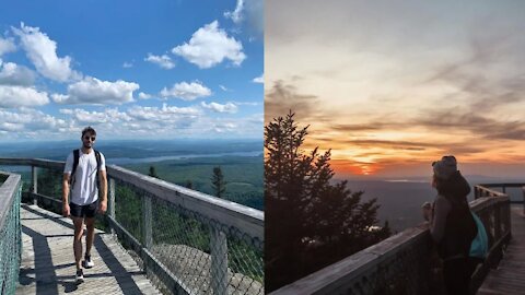 Cette passerelle à flanc de montagne se trouve à 1 h 30 de Montréal et la vue est WOW