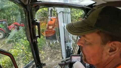 Hunting land improvements DAY 1 clearing a new food plot & cutting some new roads in the woods