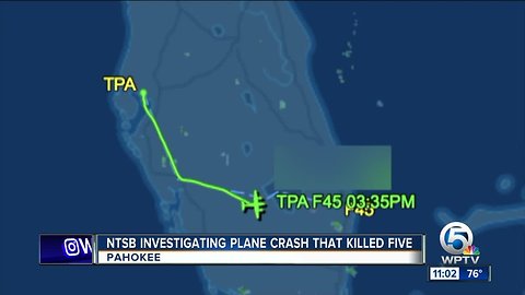 NTSB investigates what caused plane to crash into Lake Okeechobee, killing 5 people