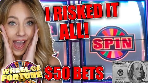 OMG THE RISK PAID OFF HUGE!! I BET $50 on WHEEL OF FORTUNE & WON MASSIVE! Part 2