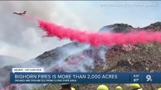 Bighorn Fire now 2,550 acres , 10% contained