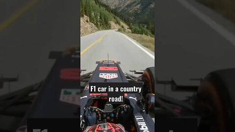 Max Verstappen driving an F1 car in a country road #shorts