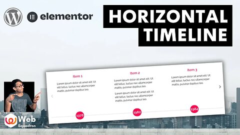 Horizontal Timeline - Elementor Pro Wordpress Tutorial - Slides