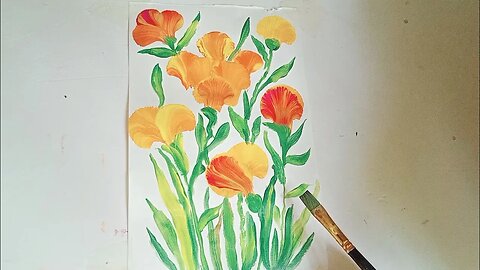 how to draw flower with acrylic paint - how to paint flowers with acrylics #2