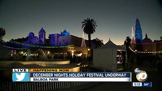 Lights are up in Balboa Park for December Nights