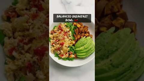 Balanced Breakfast Bowl | Easy Healthy Recipe 😉 #shorts