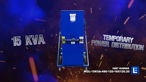 15 KVA Temporary Power Distribution - 480V to 120V - (16) 20A 120V GFCI Protected Receptacles