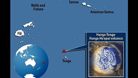 VOLCANO in the PACIFIC OCEAN January 15, 2022