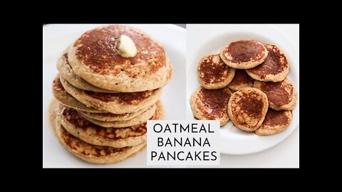 The Best Banana Oatmeal Pancakes | Easy Healthy Pancake Recipe