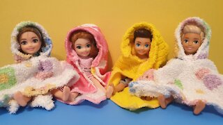 2 Types Doll Hooded Beach Bath Towel DIY