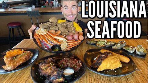 Lousiana Seafood Boil & Cajun Food Feast! Oysters, Catfish, Crab | Southern Food | Cajun Cooking