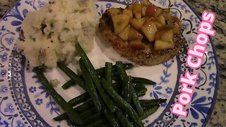 Hello Fresh Brown Sugar Bourbon Pork Chops! 🍖