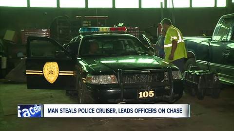 Man in custody after stealing Lorain police cruiser, leading authorities on chase, police say