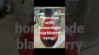 Yummy Pancakes with Blackberry Syrup!
