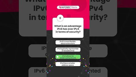 What is an advantage IPv6 has over IPv4 in terms of security?