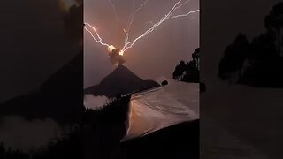 Volcanic lightning in Guatemala.