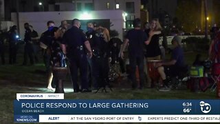 Police called to Ocean Beach over large gathering