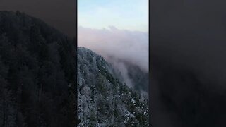 Clouds passing over mountains #shorts #nature #clouds