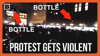 Mostly Peaceful! Bottles, Chair Thrown at NYPD During NYU Anti-Israel Protest