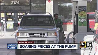 Gas prices on the rise around the Valley