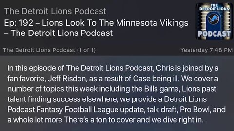 Peter von Panda is a Detroit Lions Podcast Slacker