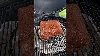 Pork butt is on the smoker!