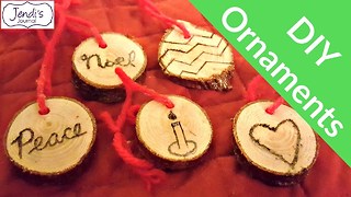 How To Make Wood Slice Ornaments | Pinterest Challenge | Jendi's Journal