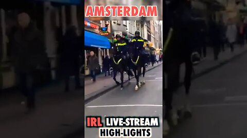 Horseback Police in Amsterdam!👮‍♂️🐴 #shorts #amsterdam #travel