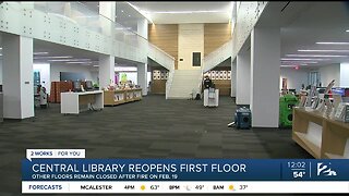 Central Library reopens first floor today
