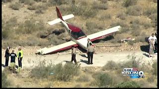 Experimental plane pilot unhurt after Arizona crash landing