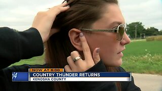 Country thunder fan stuck by lightning returns despite extreme heat