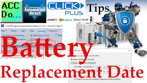 Click PLC Programming Battery Replacement Date