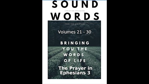 Sound Words, The Prayer in Ephesians 3